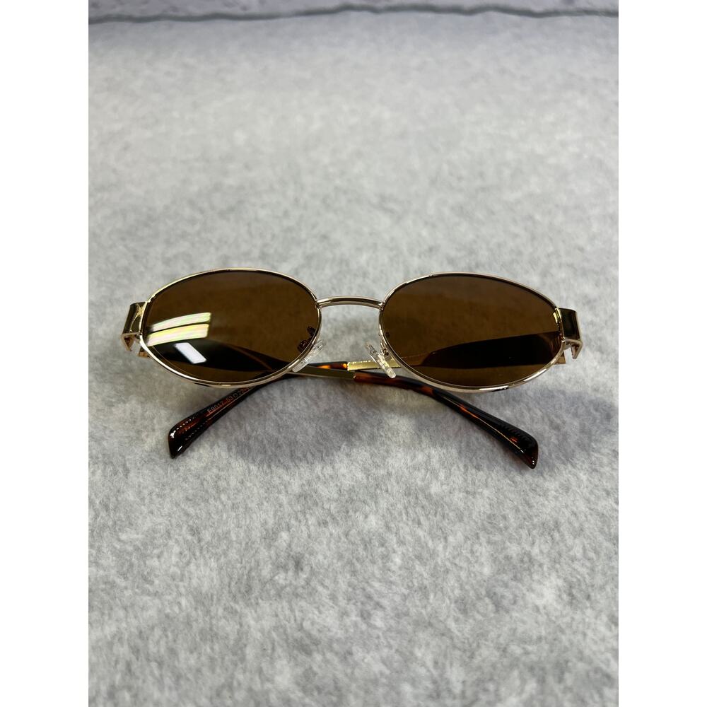 NEW Generic Gold Frame with Brown Accent Sunglasses